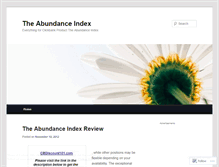 Tablet Screenshot of blogtheabundanceindex.wordpress.com
