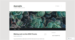 Desktop Screenshot of aparaajita.wordpress.com