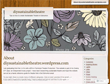 Tablet Screenshot of diysustainabletheatre.wordpress.com