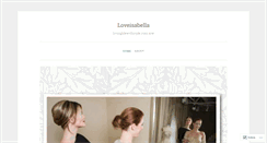 Desktop Screenshot of loveisabella.wordpress.com