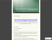 Tablet Screenshot of 5minutesbomstrategy.wordpress.com