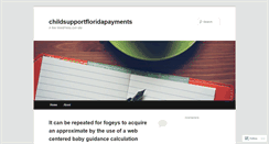 Desktop Screenshot of childsupportfloridapayments.wordpress.com