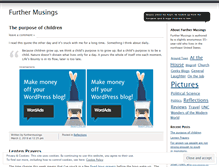 Tablet Screenshot of furthermusings.wordpress.com
