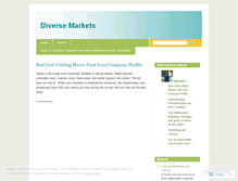 Tablet Screenshot of diversemarkets.wordpress.com