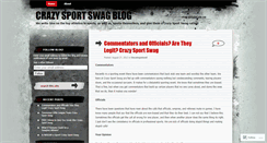 Desktop Screenshot of crazysportswag.wordpress.com