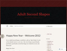 Tablet Screenshot of adultsecondshapes.wordpress.com
