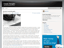 Tablet Screenshot of conniethoughts.wordpress.com