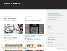 Tablet Screenshot of manilamymanila.wordpress.com