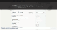 Desktop Screenshot of oxrider.wordpress.com