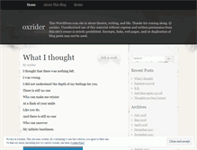 Tablet Screenshot of oxrider.wordpress.com
