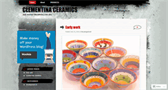 Desktop Screenshot of clementinaceramics.wordpress.com