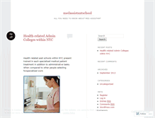 Tablet Screenshot of medassistantschool.wordpress.com