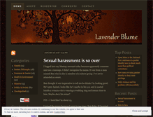 Tablet Screenshot of lavenderblume.wordpress.com