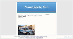 Desktop Screenshot of pleasantdetails.wordpress.com