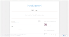 Desktop Screenshot of landkimchi.wordpress.com