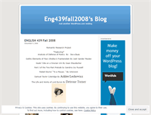 Tablet Screenshot of eng439fall2008.wordpress.com