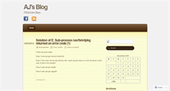 Desktop Screenshot of ajlinx.wordpress.com