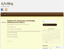 Tablet Screenshot of ajlinx.wordpress.com