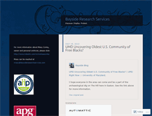 Tablet Screenshot of baysideresearch.wordpress.com