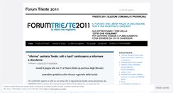 Desktop Screenshot of forumtrieste2011.wordpress.com