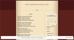 Desktop Screenshot of lobsterpoetry.wordpress.com