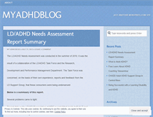 Tablet Screenshot of myadhdblog.wordpress.com