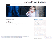 Tablet Screenshot of notesfrom2moms.wordpress.com