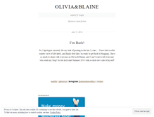 Tablet Screenshot of oliviaandblaine.wordpress.com