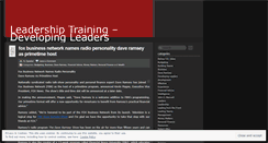 Desktop Screenshot of leadershipdevelopment.wordpress.com