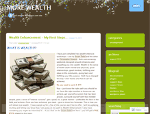 Tablet Screenshot of morewealth.wordpress.com