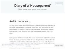 Tablet Screenshot of diaryofahouseparent.wordpress.com