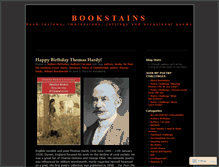 Tablet Screenshot of bookstains.wordpress.com