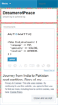 Mobile Screenshot of dreamerofpeace.wordpress.com