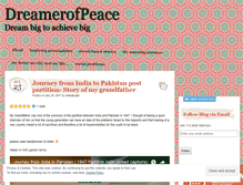 Tablet Screenshot of dreamerofpeace.wordpress.com