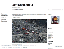 Tablet Screenshot of lostkosmonaut.wordpress.com