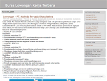 Tablet Screenshot of lowongankerjalsm.wordpress.com