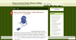 Desktop Screenshot of ewaystoearnextramoney.wordpress.com