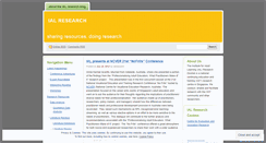 Desktop Screenshot of ialresearch.wordpress.com