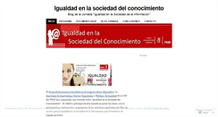 Desktop Screenshot of igualdadenlasociedaddelconocimiento.wordpress.com