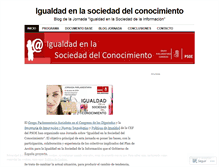 Tablet Screenshot of igualdadenlasociedaddelconocimiento.wordpress.com