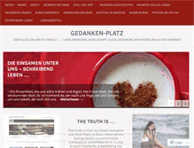 Tablet Screenshot of gedankenplatz.wordpress.com