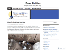 Tablet Screenshot of paws4udogs.wordpress.com