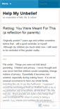 Mobile Screenshot of helpmyunbelief.wordpress.com