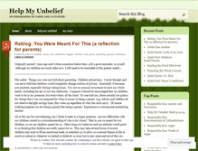 Tablet Screenshot of helpmyunbelief.wordpress.com