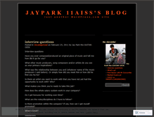 Tablet Screenshot of jaypark11aiss.wordpress.com