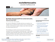 Tablet Screenshot of ncshelterrescueinc.wordpress.com