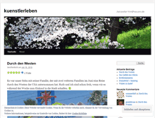 Tablet Screenshot of kuenstlerleben.wordpress.com
