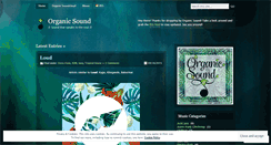 Desktop Screenshot of organicsound.wordpress.com