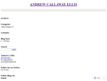 Tablet Screenshot of andrewcallawayellis.wordpress.com