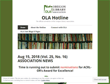 Tablet Screenshot of olahotline.wordpress.com